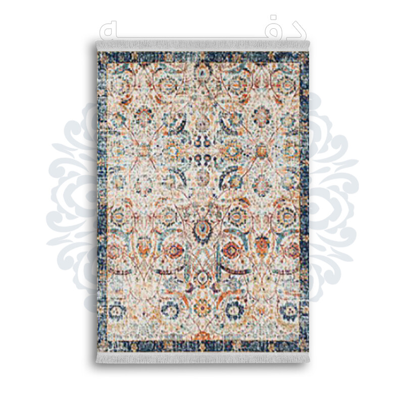 *جدید* فرشینه از جنس پارچه شانل مخمل ترک طرح فانتزی برند دفه کد 1852
