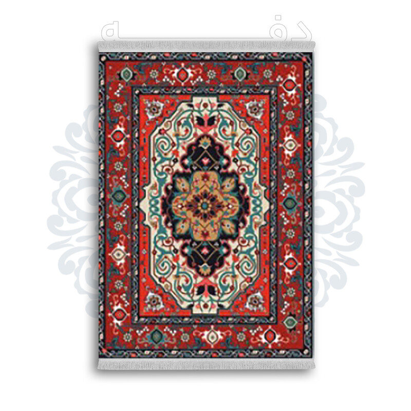*جدید* فرشینه از جنس پارچه شانل مخمل ترک طرح فانتزی برند دفه کد 1856