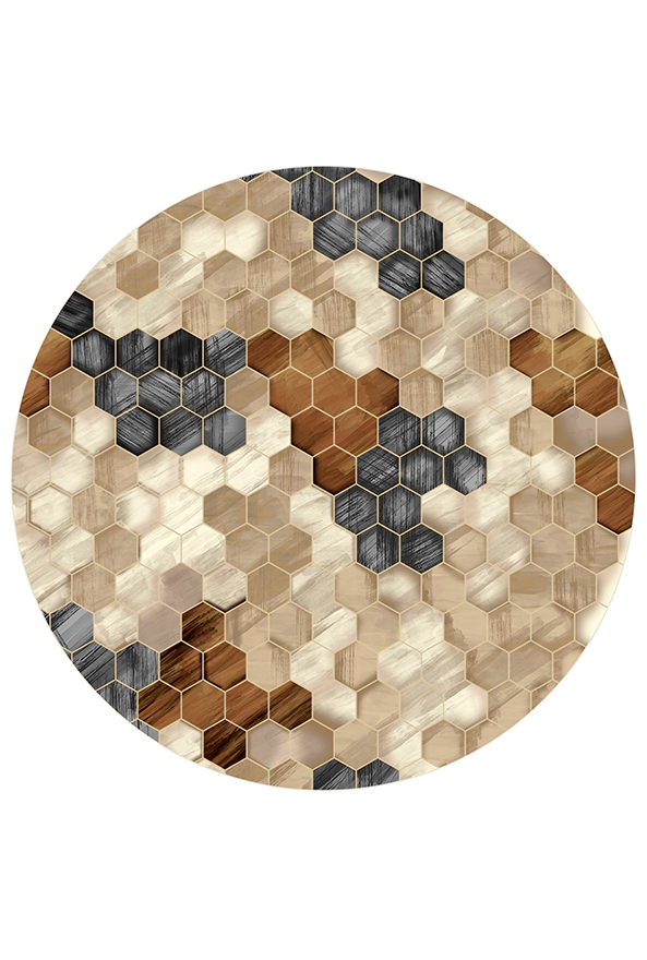 فرشینه گرد مدرن مناسب حال و پذیرایی برند دفه کد 1505