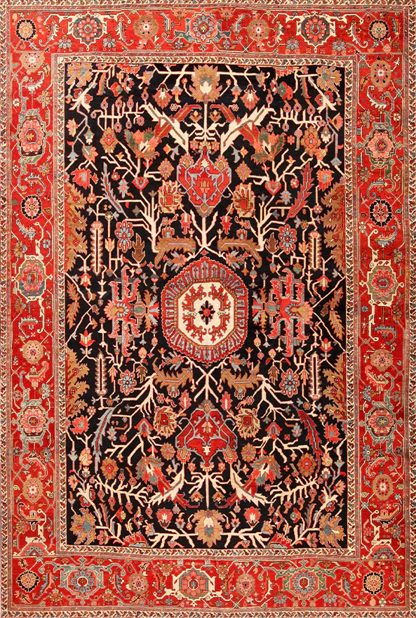 فرشینه و قالیچه طرح گلیم مناسب حال و پذیرایی برند دفه کد 1555