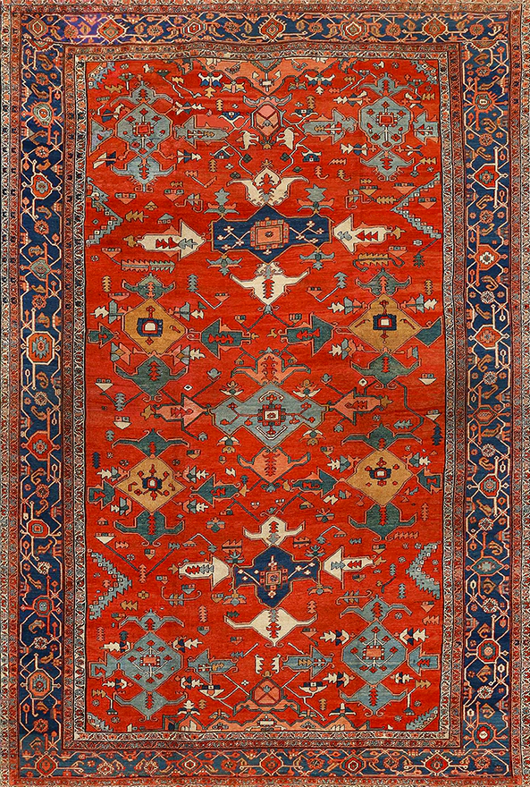 فرشینه و قالیچه طرح گلیم مناسب حال و پذیرایی برند دفه کد 1565