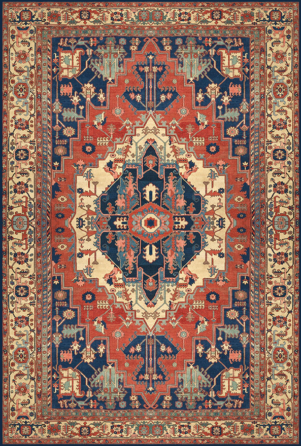 فرشینه و قالیچه طرح گلیم مناسب حال و پذیرایی برند دفه کد 1640