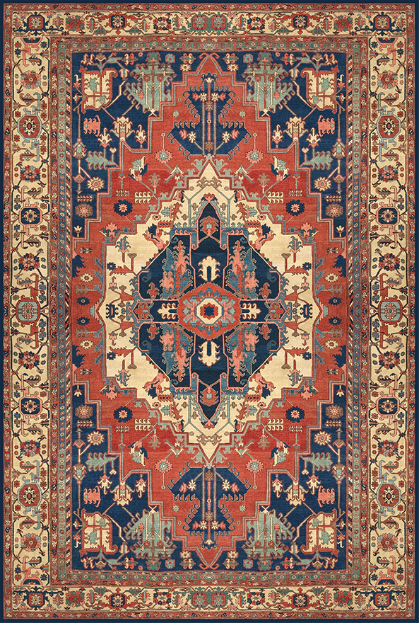 فرشینه و قالیچه طرح گلیم مناسب حال و پذیرایی برند دفه کد 1671