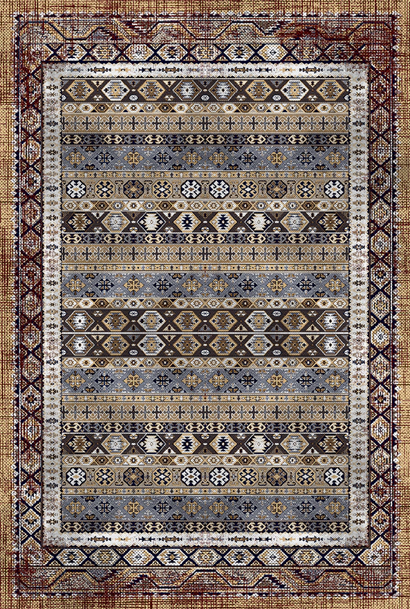 فرشینه و قالیچه طرح گلیم مناسب حال و پذیرایی برند دفه کد 1714