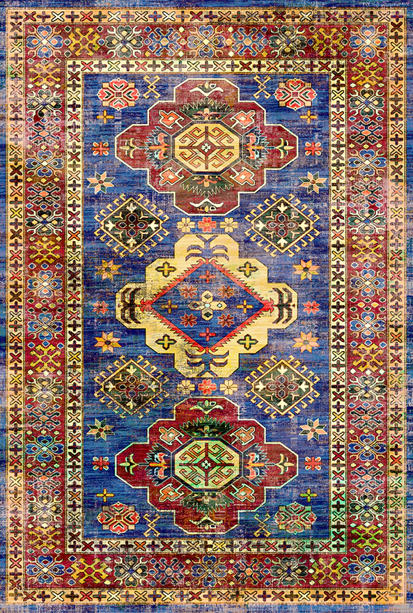 فرشینه و قالیچه طرح گلیم مناسب حال و پذیرایی برند دفه کد 1802