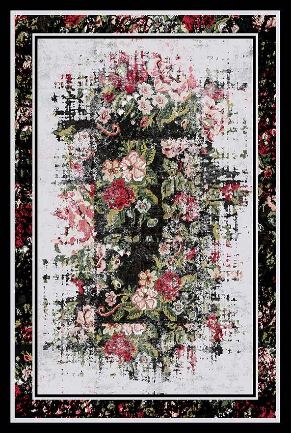 فرشینه و قالیچه طرح گلیم مناسب حال و پذیرایی برند دفه کد 1804