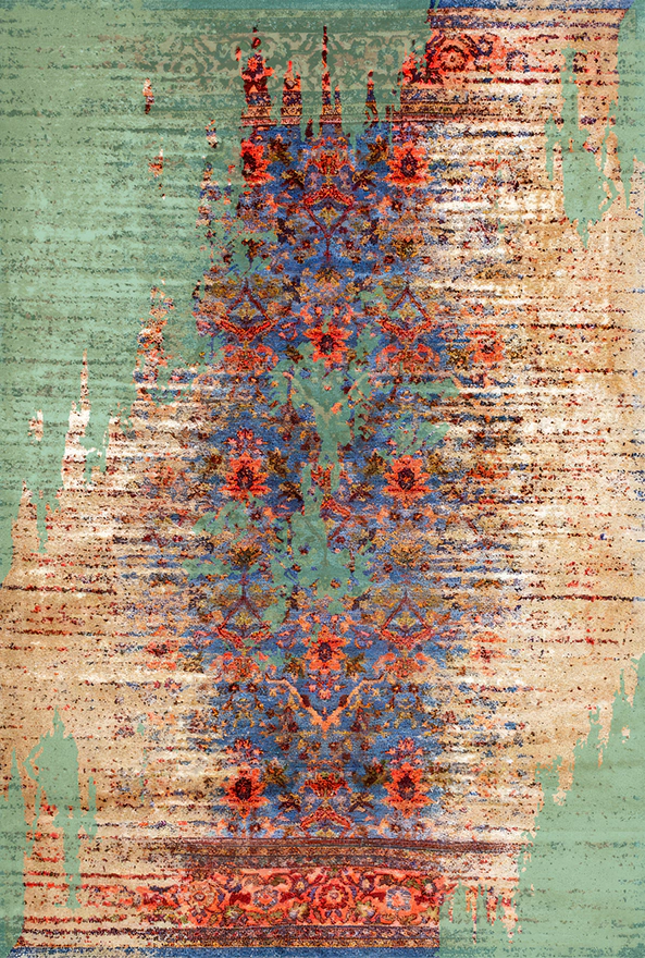 فرشینه و قالیچه طرح گلیم مناسب حال و پذیرایی برند دفه کد 1812