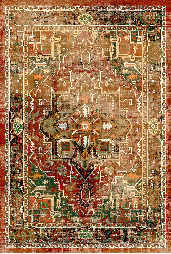 فرشینه و قالیچه طرح گلیم مناسب حال و پذیرایی برند دفه کد 1814