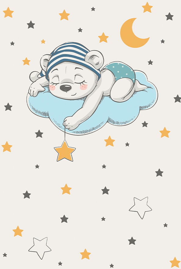 فرشینه و قالیچه فانتزی مناسب اتاق کودک برند دفه کد 1849