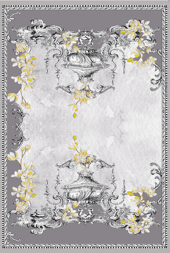 فرشینه و قالیچه مدرن مناسب حال و پذیرایی برند دفه کد 1974