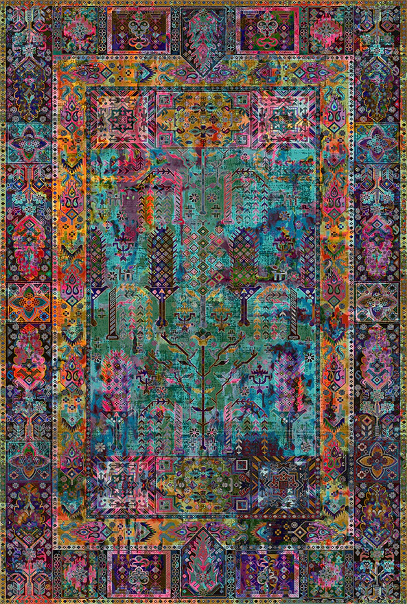 فرشینه و قالیچه مدرن مناسب حال و پذیرایی برند دفه کد 640