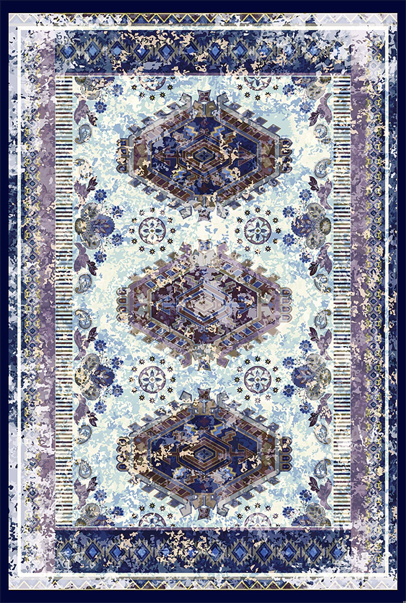 فرشینه و قالیچه مدرن مناسب حال و پذیرایی برند دفه کد 677