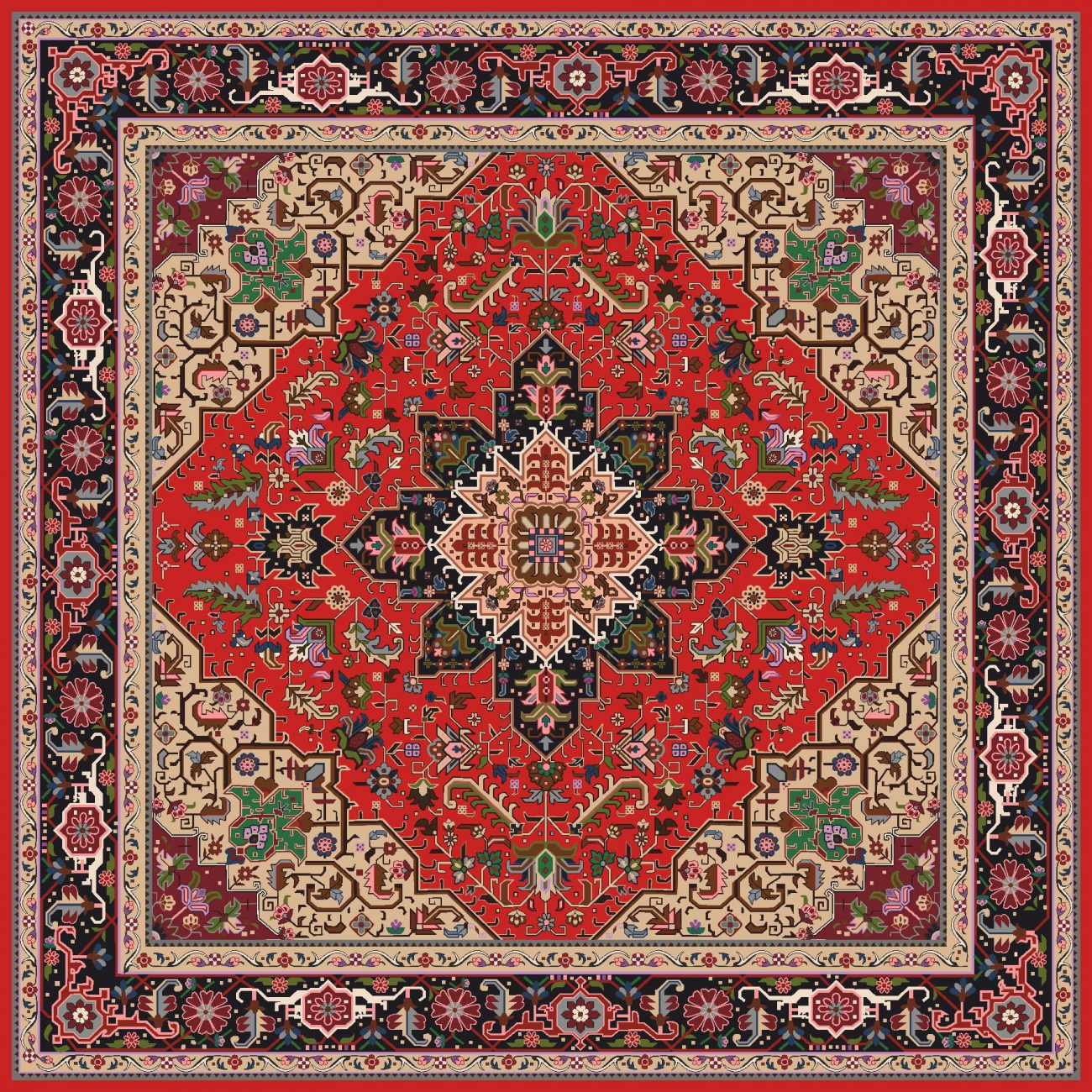 فرشینه و قالیچه سنتی مناسب حال و پذیرایی برند دفه کد DAL S269