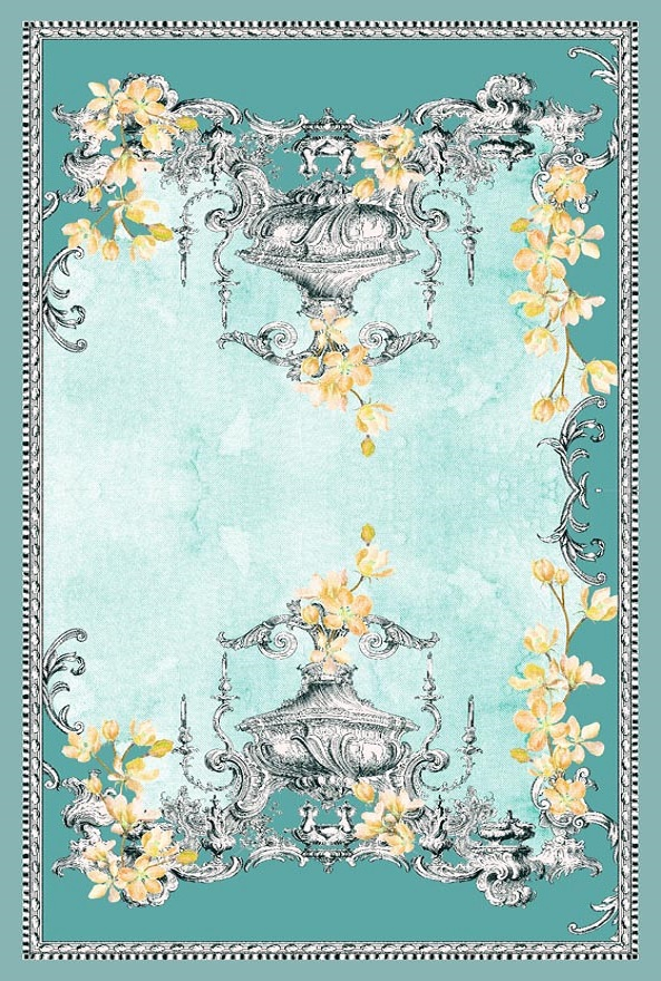 فرشینه و قالیچه مدرن مناسب حال و پذیرایی برند دفه کد DAL M319