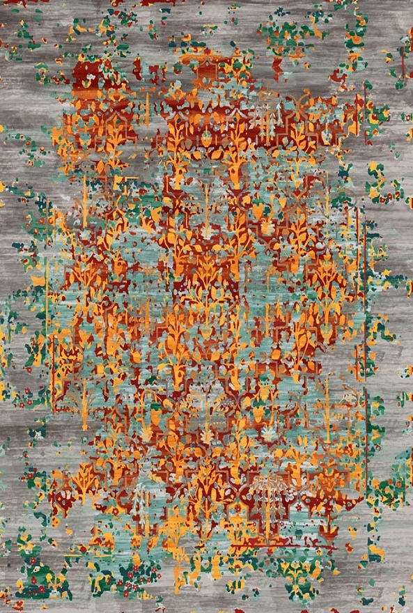 فرشینه و قالیچه مدرن مناسب حال و پذیرایی برند دفه کد DAL M474