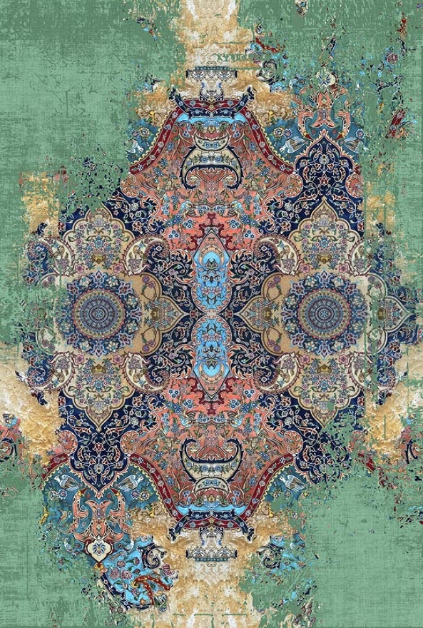 فرشینه و قالیچه مدرن مناسب حال و پذیرایی برند دفه کد DAL M484