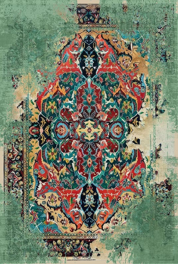 فرشینه و قالیچه مدرن مناسب حال و پذیرایی برند دفه کد DAL M488