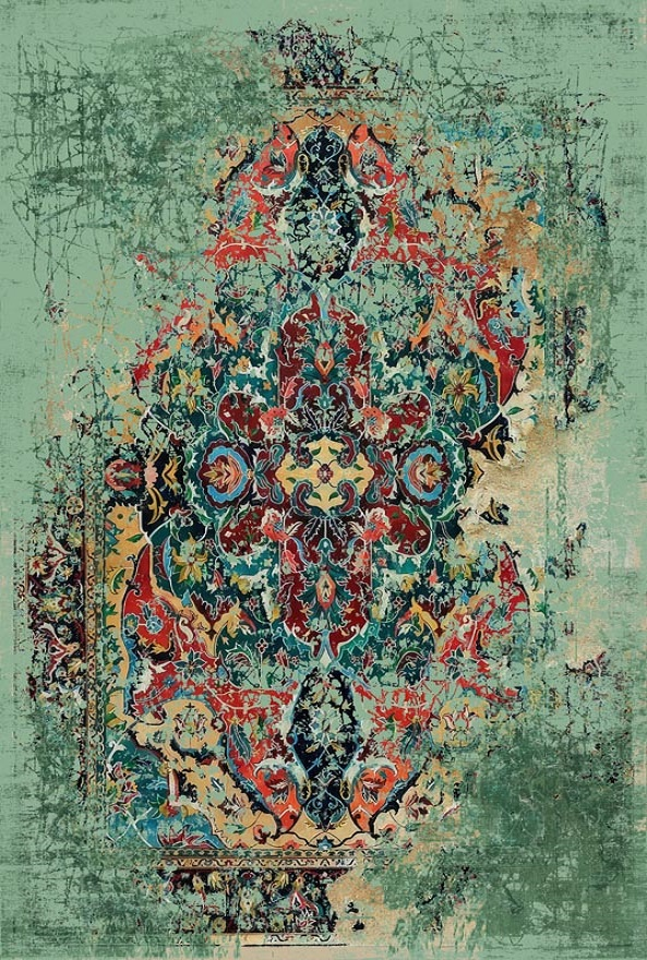 فرشینه و قالیچه مدرن مناسب حال و پذیرایی برند دفه کد DAL M489