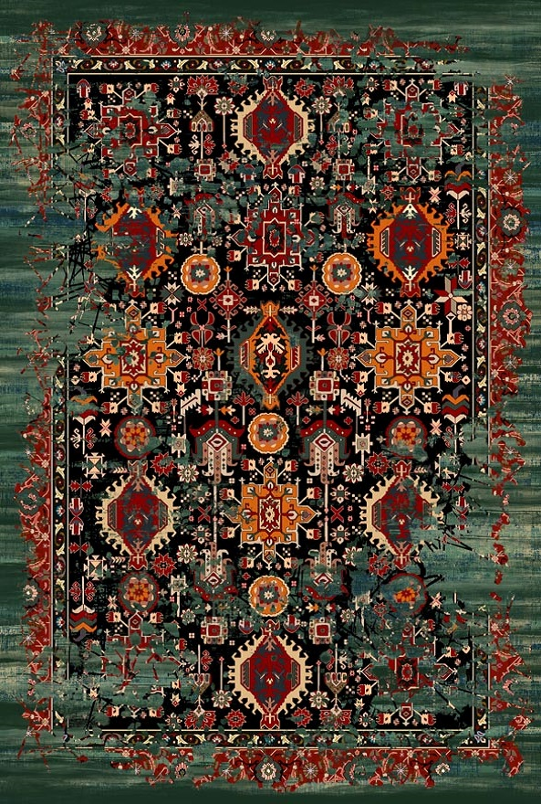 فرشینه و قالیچه مدرن مناسب حال و پذیرایی برند دفه کد DAL M505