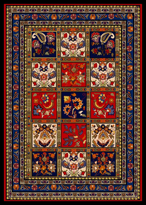 فرشینه و قالیچه مدرن مناسب حال و پذیرایی برند دفه کد DAL M512