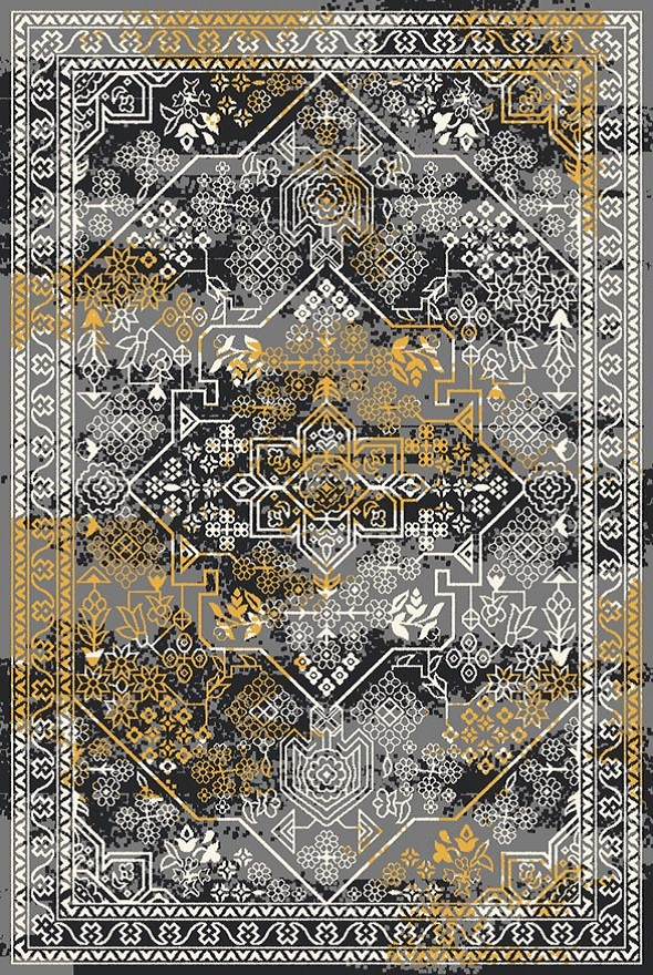 فرشینه و قالیچه مدرن مناسب حال و پذیرایی برند دفه کد DAL M614