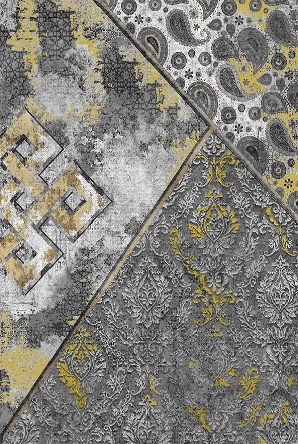 فرشینه و قالیچه مدرن مناسب حال و پذیرایی برند دفه کد DAL M647