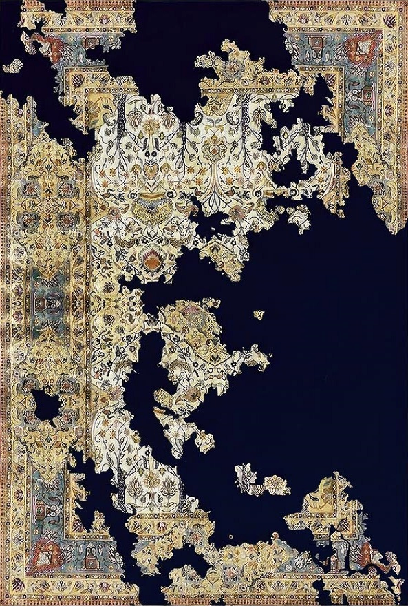 فرشینه و قالیچه مدرن مناسب حال و پذیرایی برند دفه کد DAL M714