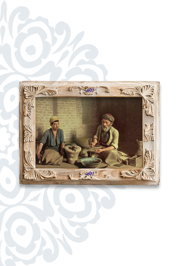 تابلو فرش ابریشم ماشینی برند دفه کد TEF 316