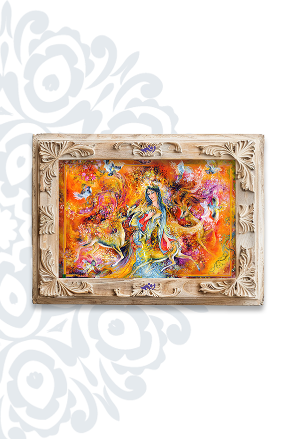 تابلو فرش ابریشم ماشینی برند دفه کد TEF 405