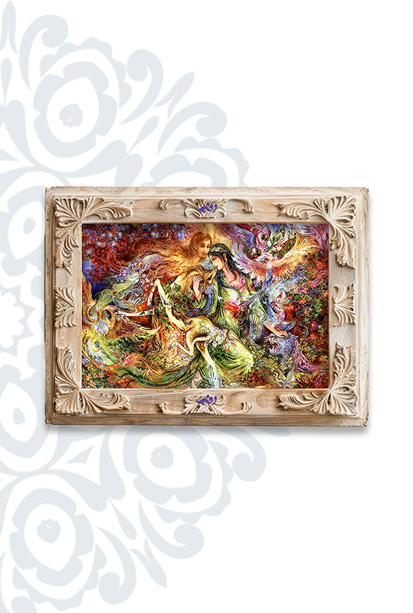 تابلو فرش ابریشم ماشینی برند دفه کد TEF 408