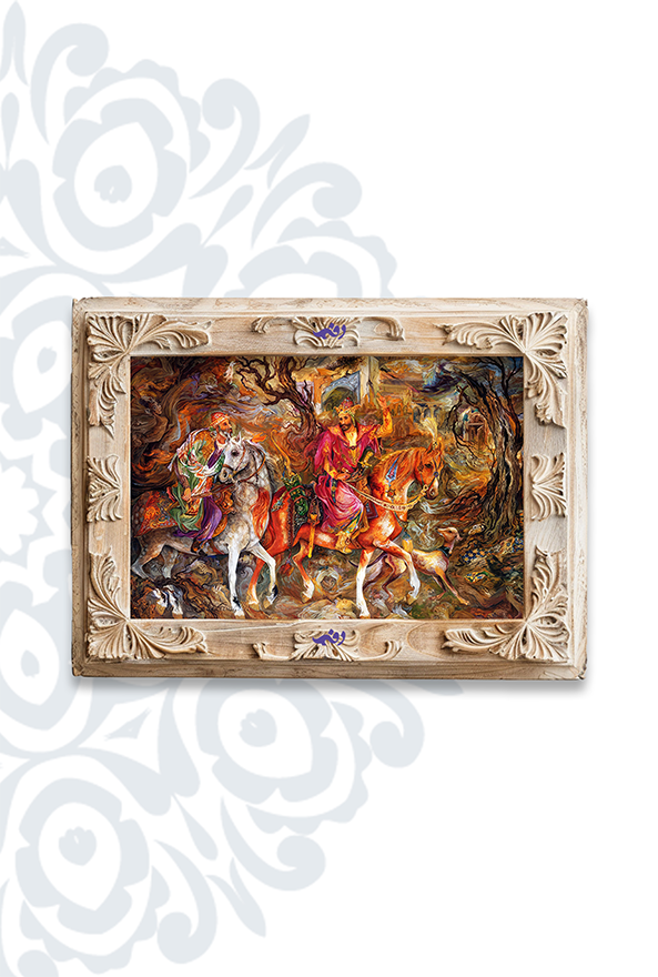 تابلو فرش ابریشم ماشینی برند دفه کد TEF 413