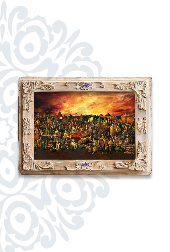 تابلو فرش ابریشم ماشینی برند دفه کد TEF 414