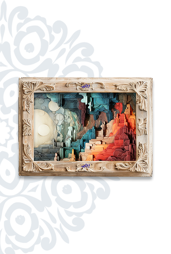 تابلو فرش ابریشم ماشینی برند دفه کد TEF 415