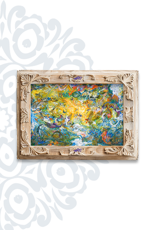 تابلو فرش ابریشم ماشینی برند دفه کد TEF 416