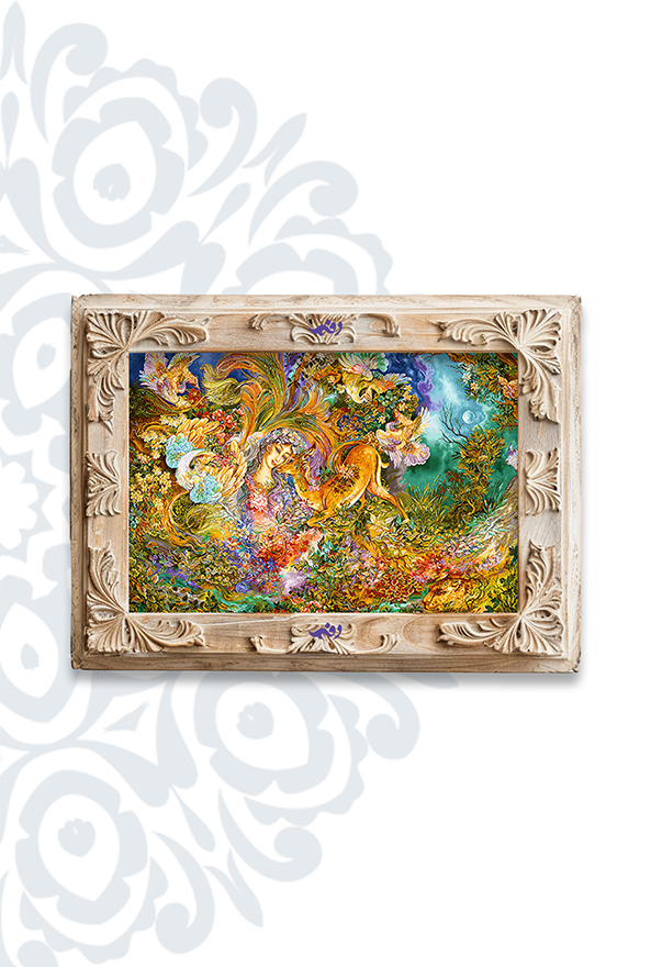 تابلو فرش ابریشم ماشینی برند دفه کد TEF 417