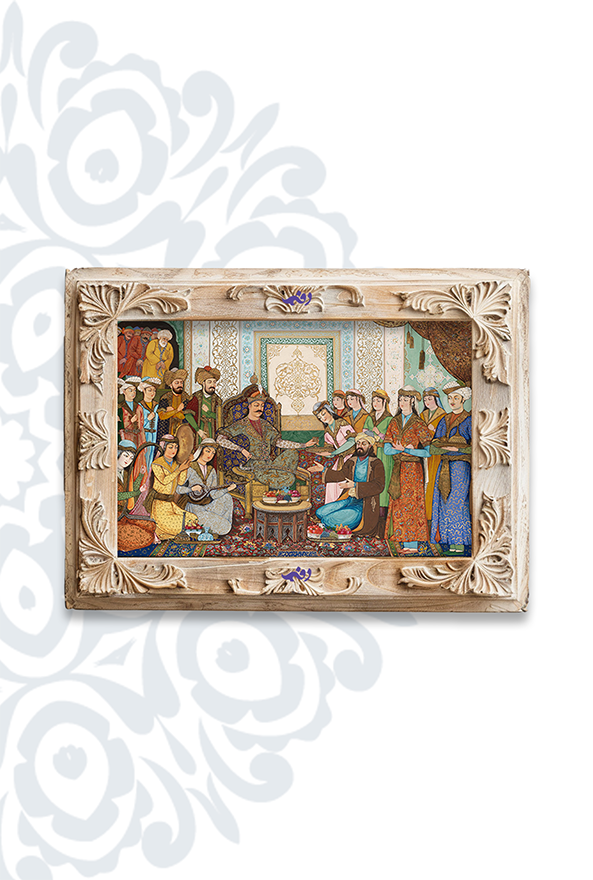 تابلو فرش ابریشم ماشینی برند دفه کد TEF 424