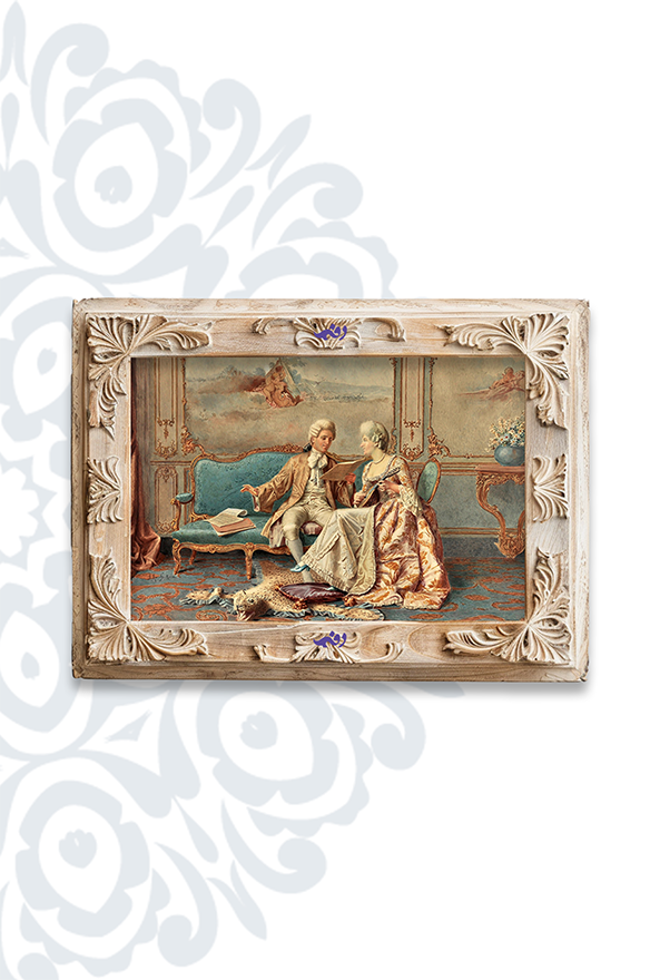 تابلو فرش ابریشم ماشینی برند دفه کد TEF 432