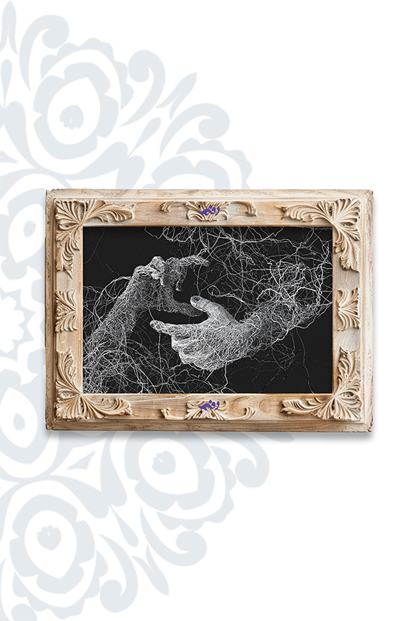 تابلو فرش ابریشم ماشینی برند دفه کد TEF 455