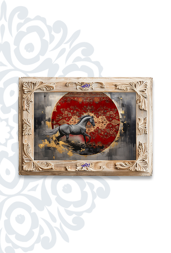 تابلو فرش ابریشم ماشینی برند دفه کد TEF 458