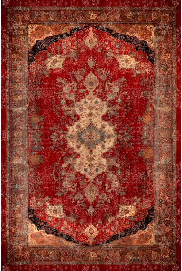 فرش ابریشم ماشینی مدرن و سنتی مناسب حال و پذیرایی برند دفه کد  ABRISHAM SM 20