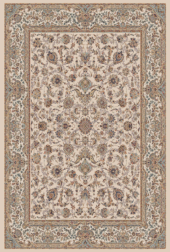 فرش ابریشم ماشینی مدرن و سنتی مناسب حال و پذیرایی برند دفه کد ABRISHAM SM 161