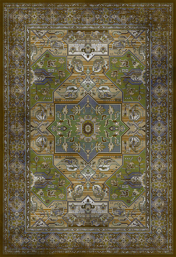 فرش ابریشم ماشینی مدرن و سنتی مناسب حال و پذیرایی برند دفه کد  ABRISHAM SM 509