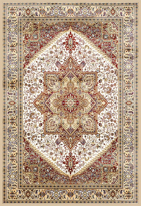 فرش ابریشم ماشینی مدرن و سنتی مناسب حال و پذیرایی برند دفه کد  ABRISHAM SM 510