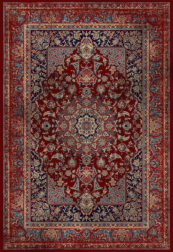 فرش ابریشم ماشینی مدرن و سنتی مناسب حال و پذیرایی برند دفه کد  ABRISHAM SM 513