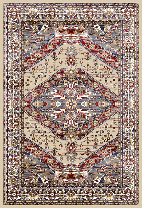 فرش ابریشم ماشینی مدرن و سنتی مناسب حال و پذیرایی برند دفه کد  ABRISHAM SM 514