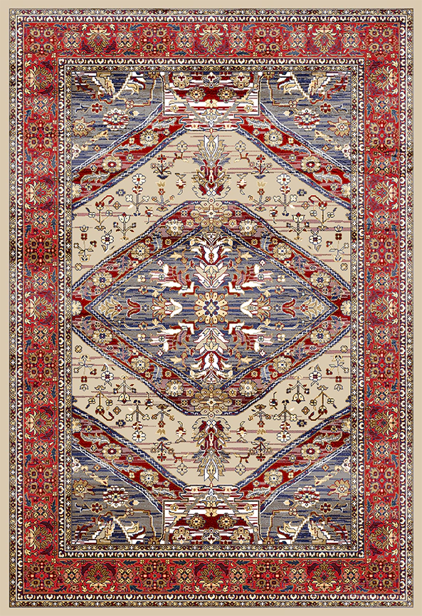 فرش ابریشم ماشینی مدرن و سنتی مناسب حال و پذیرایی برند دفه کد  ABRISHAM SM 515