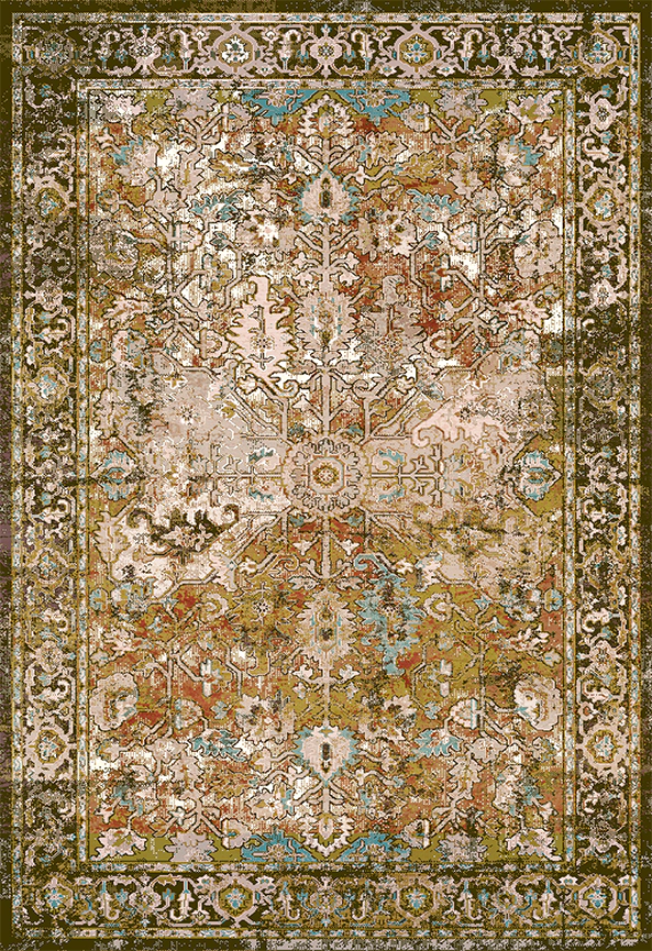 فرش ابریشم ماشینی مدرن و سنتی مناسب حال و پذیرایی برند دفه کد  ABRISHAM SM 521