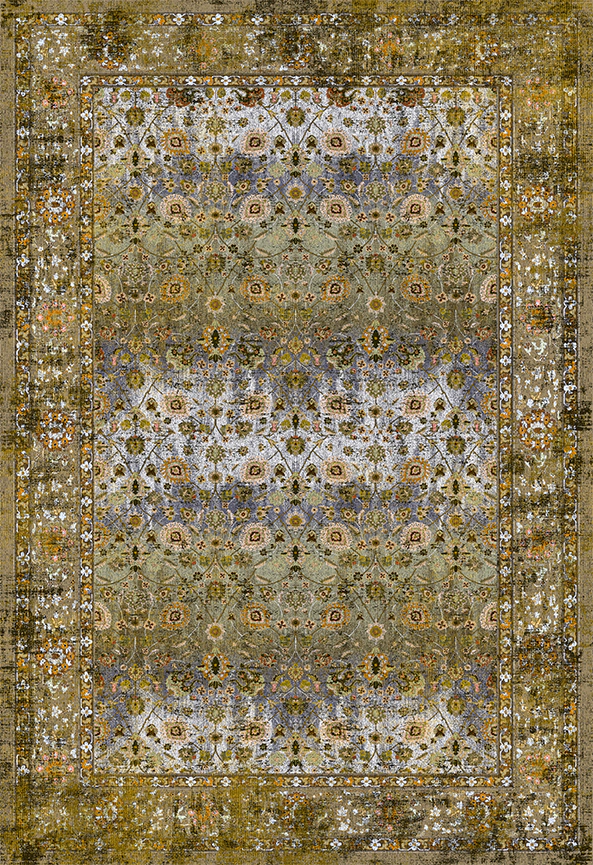 فرش ابریشم ماشینی مدرن و سنتی مناسب حال و پذیرایی برند دفه کد  ABRISHAM SM 526