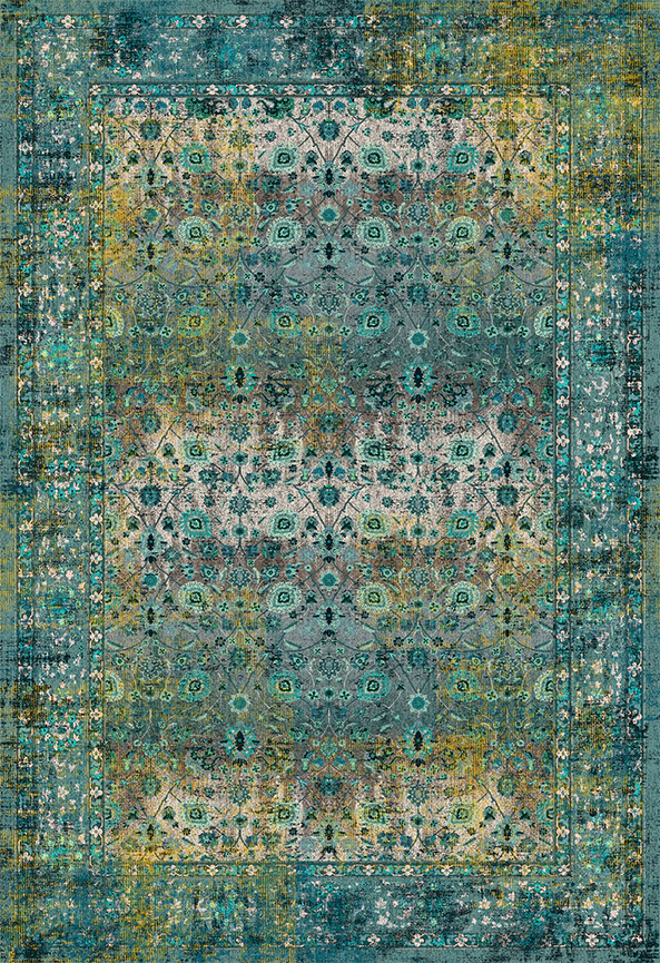 فرش ابریشم ماشینی مدرن و سنتی مناسب حال و پذیرایی برند دفه کد  ABRISHAM SM 527