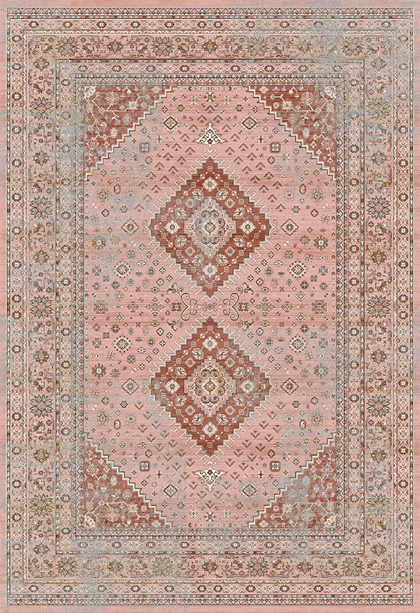 فرش ابریشم ماشینی مدرن و سنتی مناسب حال و پذیرایی برند دفه کد  ABRISHAM SM 528